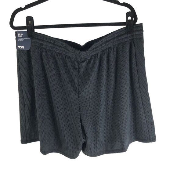 DSG Womens Mid Rise Shorts Moisture Wicking 7" Mesh Shorts Black L - Picture 2 of 5